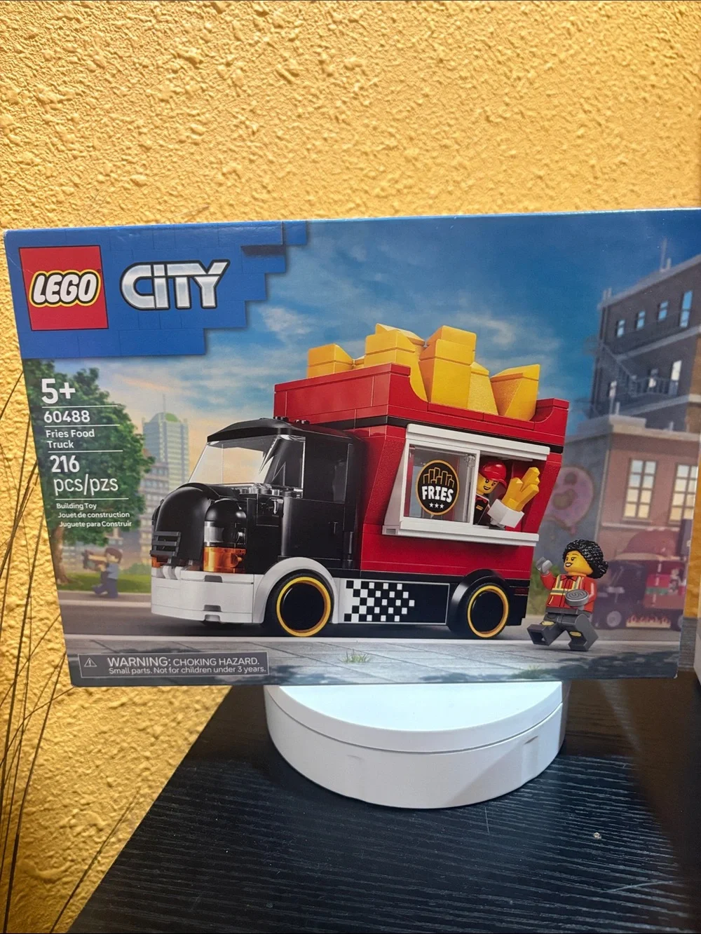 Lego City Red, Black & Yellow Fries Food Truck Building Set